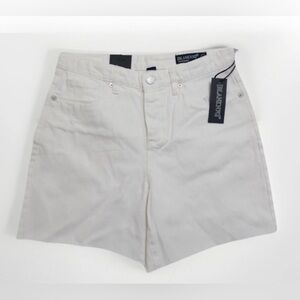BlankNYC The Warren Mid Length High Rise Jean Shorts White